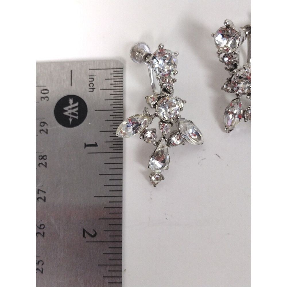 Stunning Vintage Bogoff Signed Rhinestone Silver … - image 8